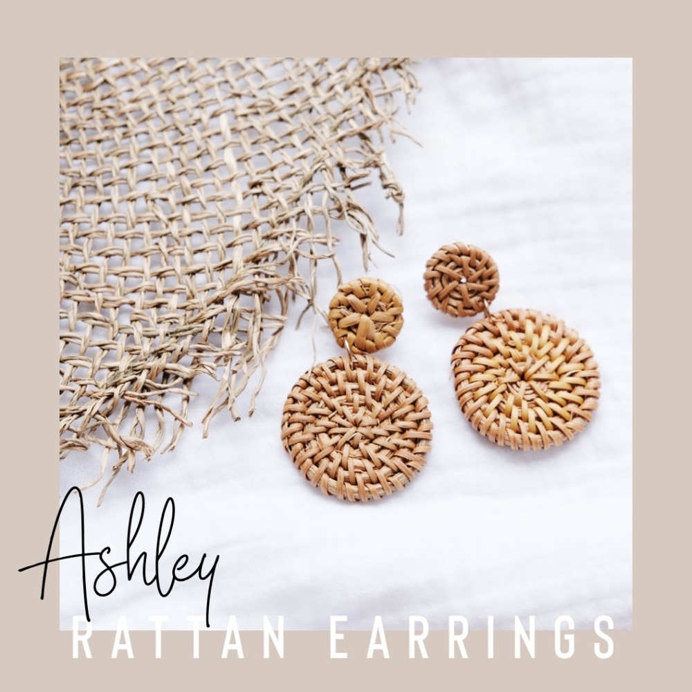 "Ashley" Rattan Earrings